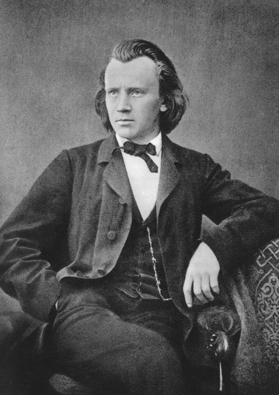 Johannes Brahms 1833-1897, německý skladatel a pianista, c1866 od Unbekannt