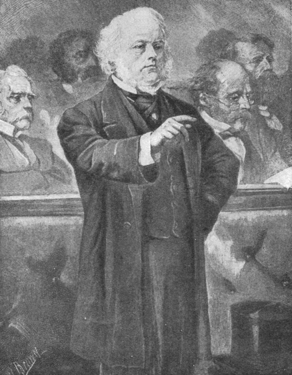 John Bright mluví v Dolní sněmovně, c1880, 1901. od Unbekannt