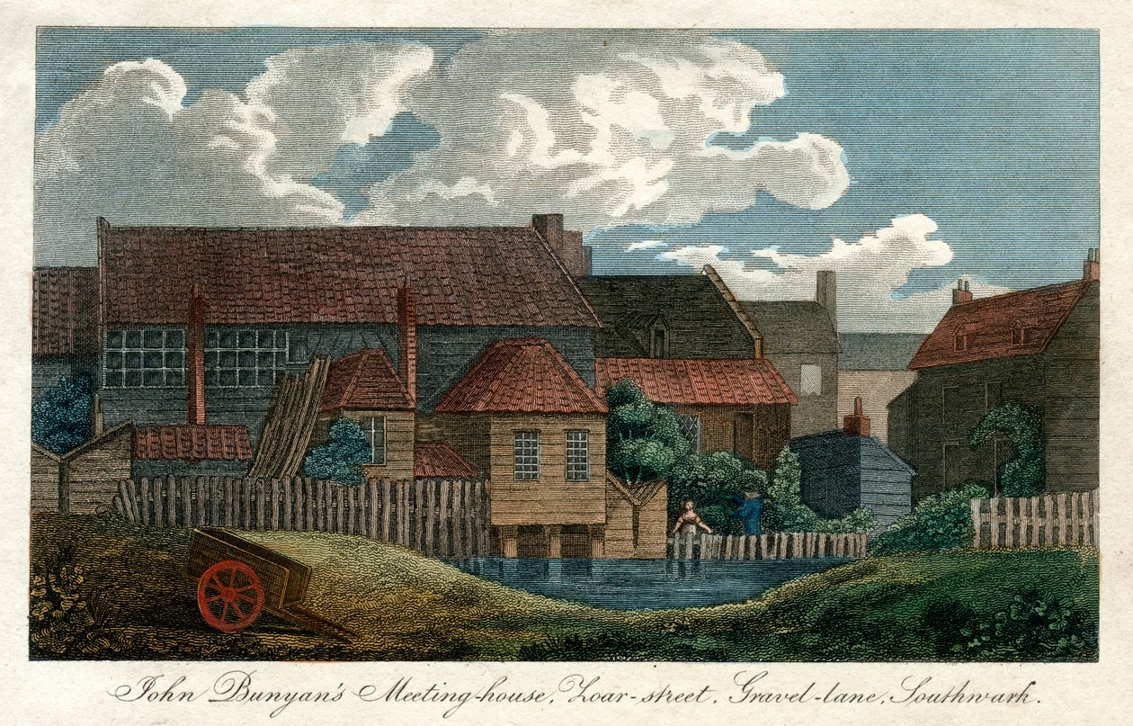 John Bunyans meeting house, Zoar-street, Gravel-Lane, Southwark, London, 1814 od Unbekannt