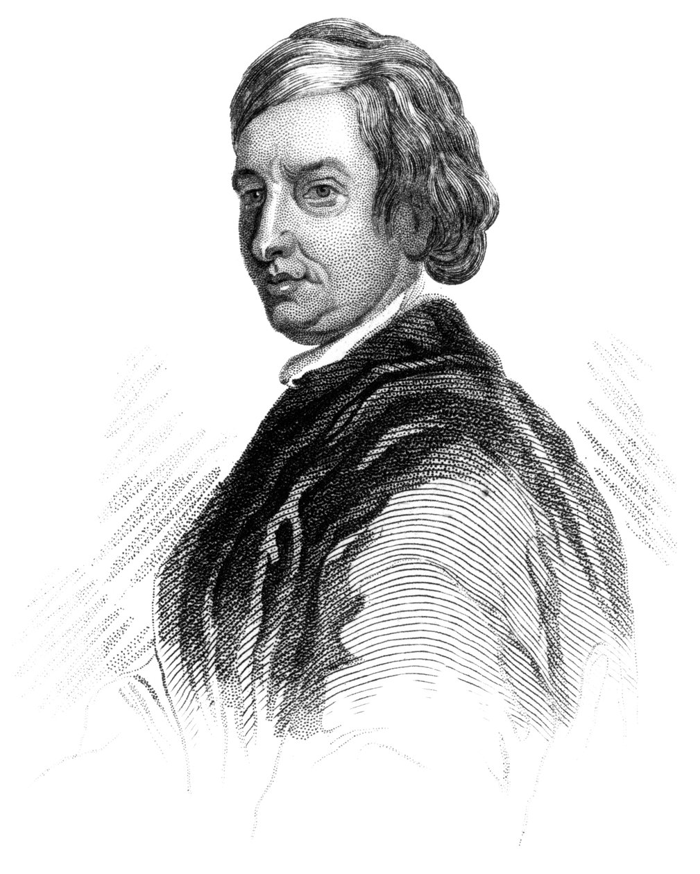 John Dryden, anglický básník, literární kritik a dramatik 17. století, c1850 od Unbekannt