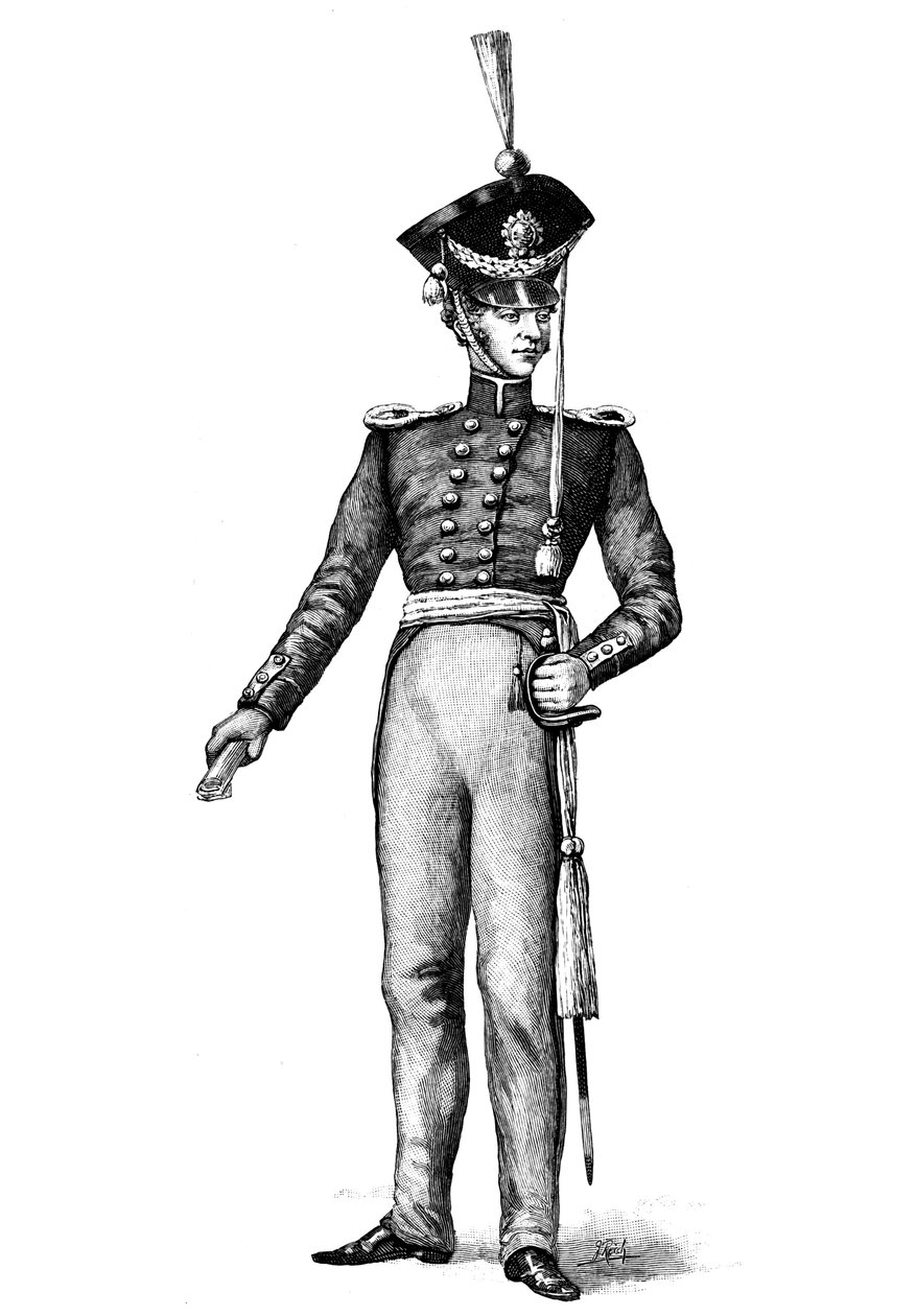 John Ericsson, inženýr, na snímku ve švédské armádě od Unbekannt
