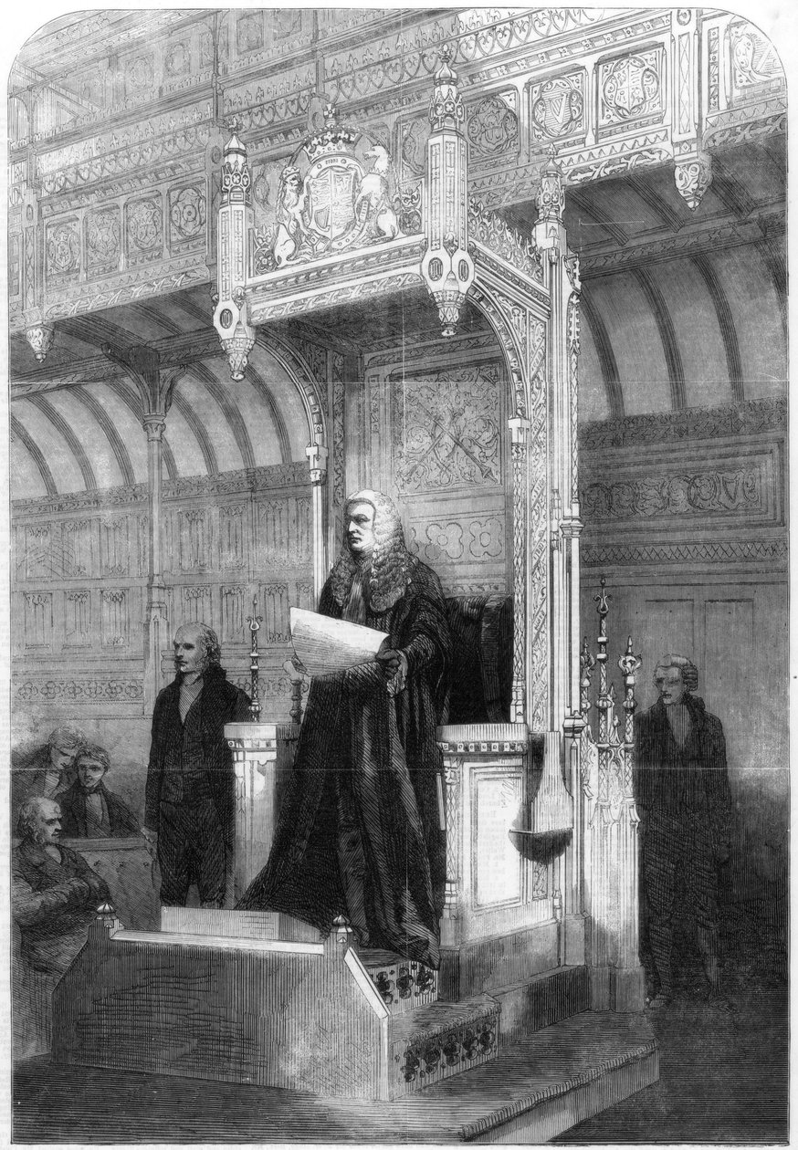 John Evelyn Denison, předseda Dolní sněmovny, 1857 od Unbekannt