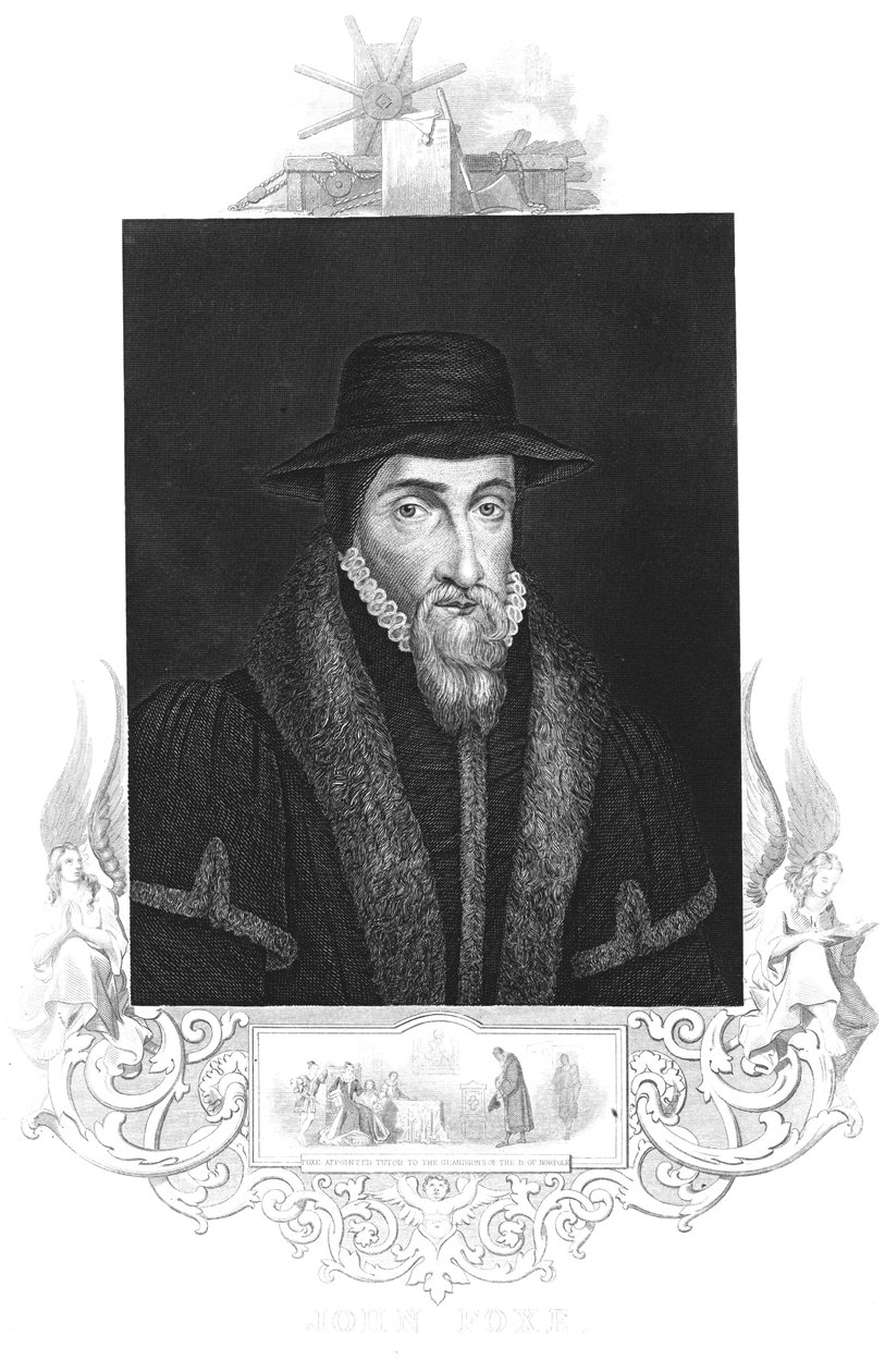 John Foxe, anglický martyrolog 16. století, c1880 od Unbekannt