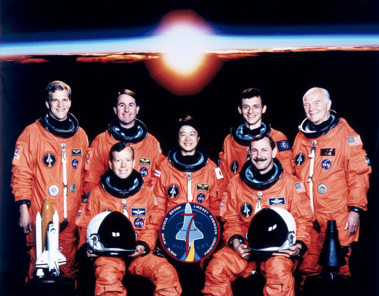 John Glenn a posádka, červen 1998 od Unbekannt