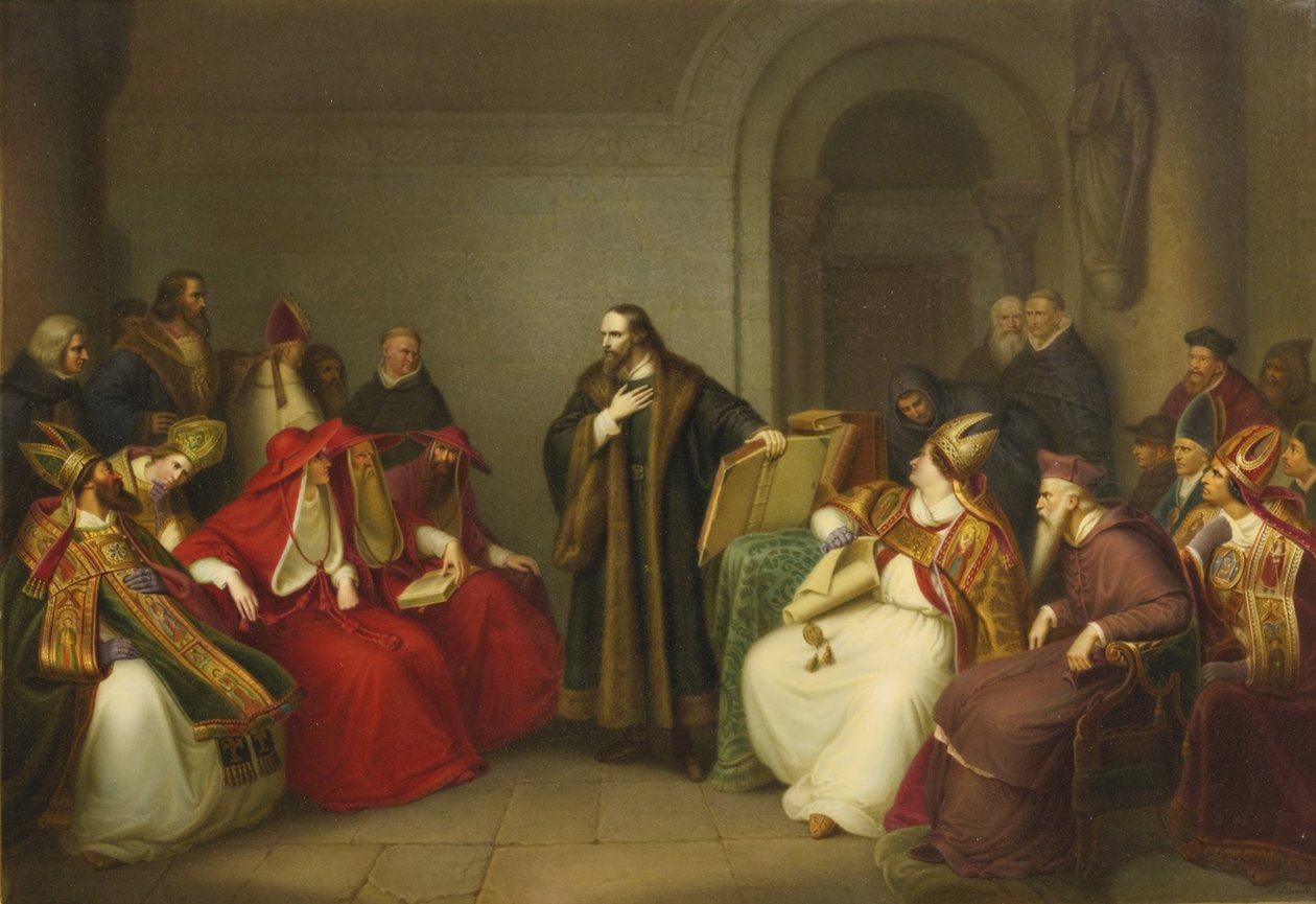 Jan Hus před koncilem v Kostnici, konec 19. století od Unbekannt