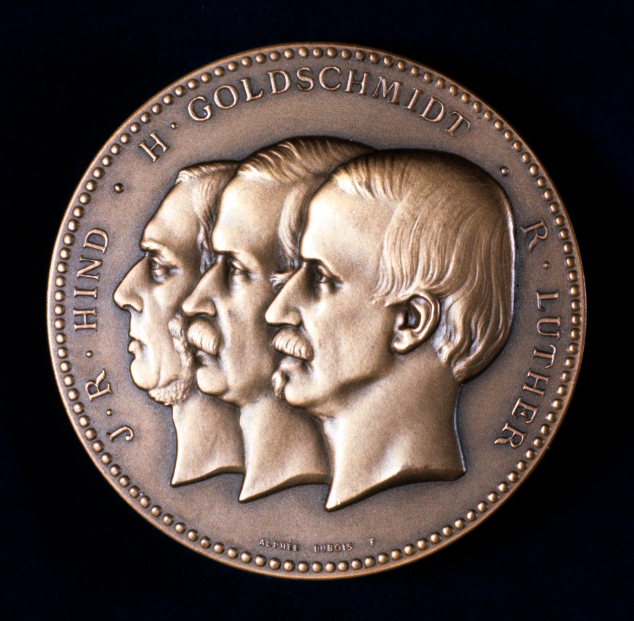 John Russell Hind, Hermann Goldschmidt a Robert Luther, astronomové, c1900 od Unbekannt