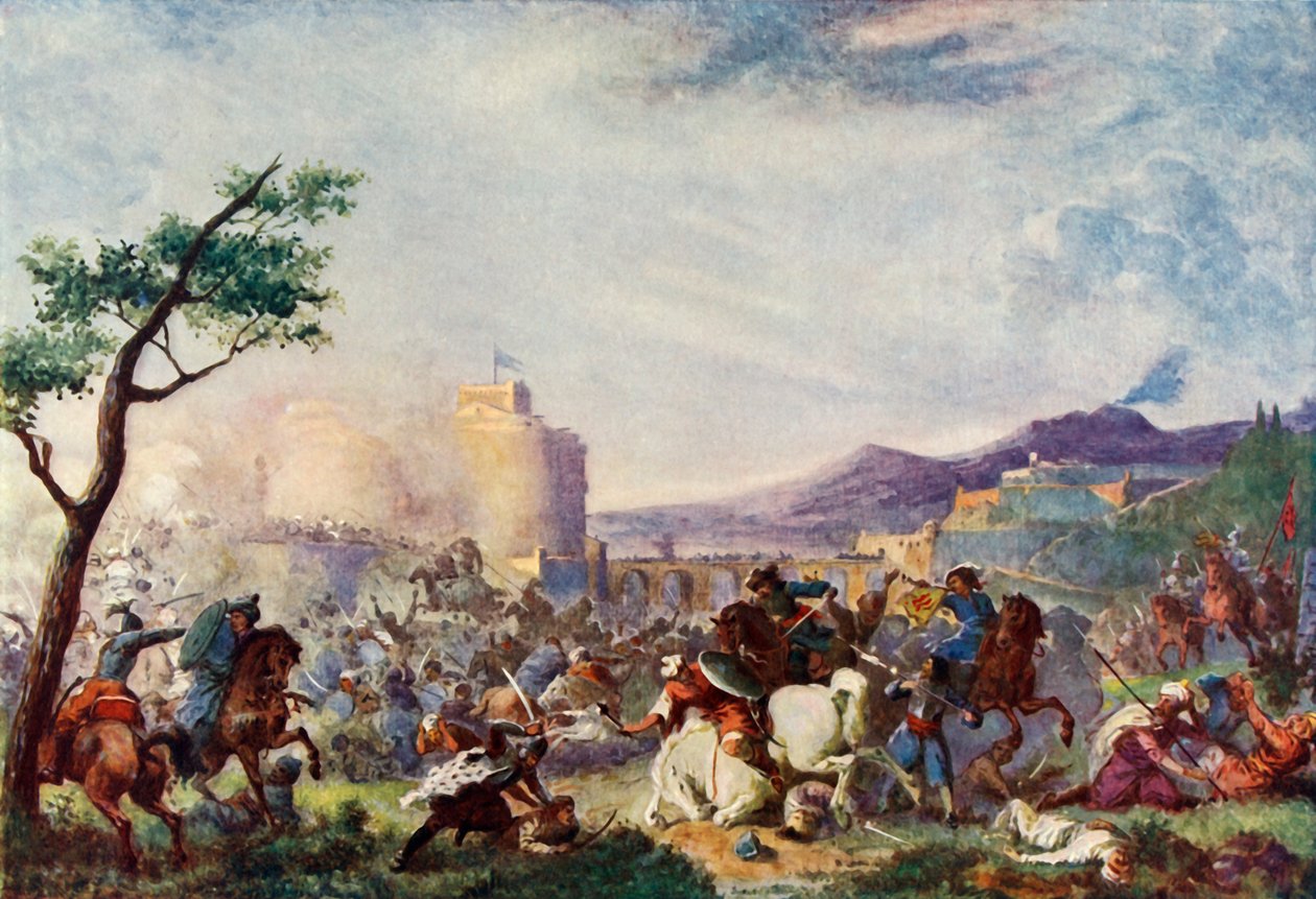 John Sobieski na reliéfu ve Vídni, 1683, c1915. od Unbekannt