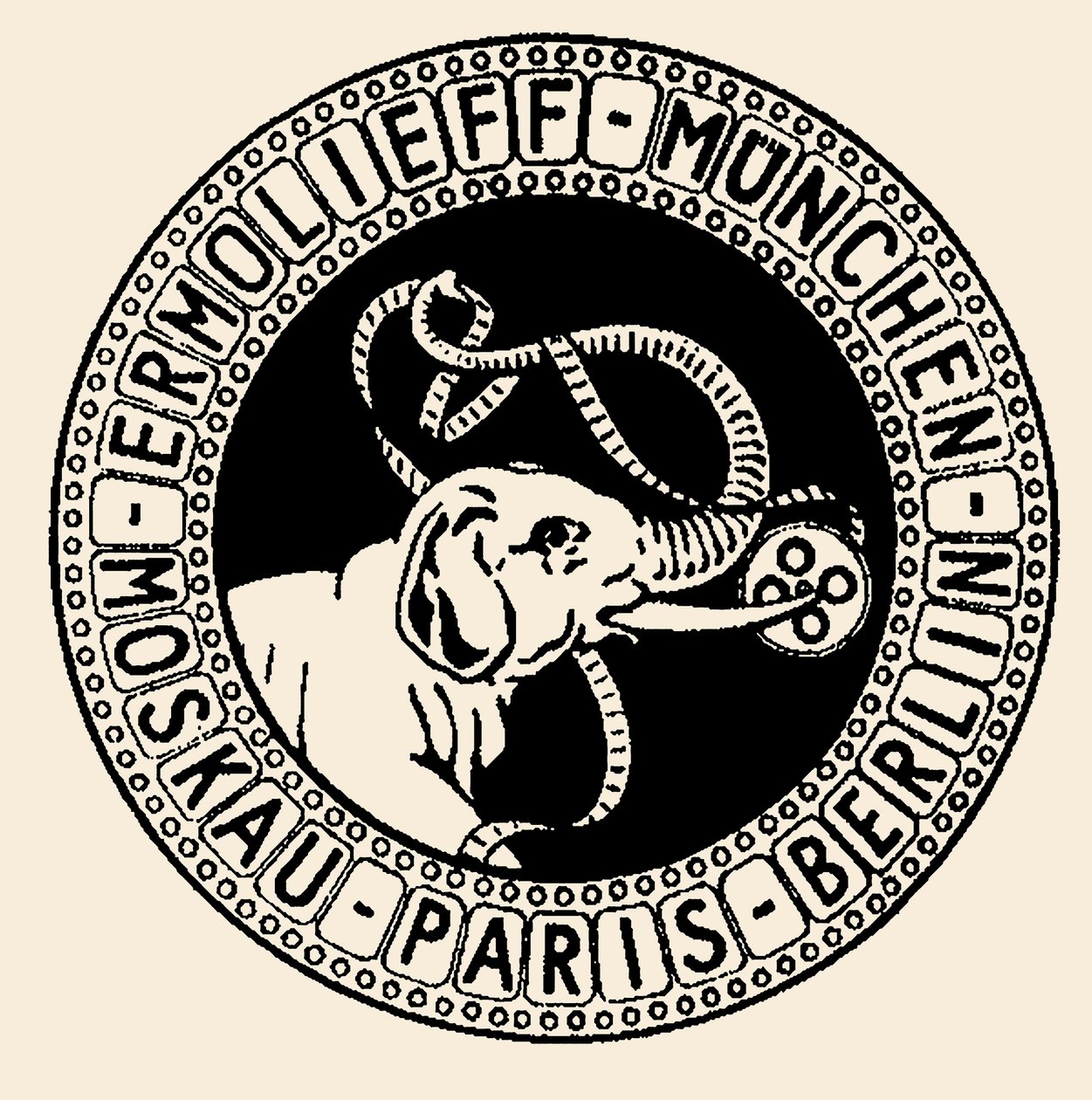 Znak akciové společnosti The Ermolieff-Cinema Company, 1920-1921. od Unbekannt