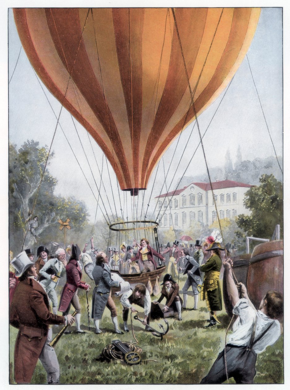 Joseph Louis Gay-Lussacs výstup horkovzdušným balónem, Paříž, září 1804 1900 od Unbekannt