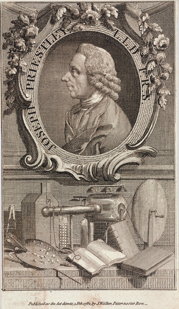 Joseph Priestley , anglicko-americký teolog a chemik od Unbekannt