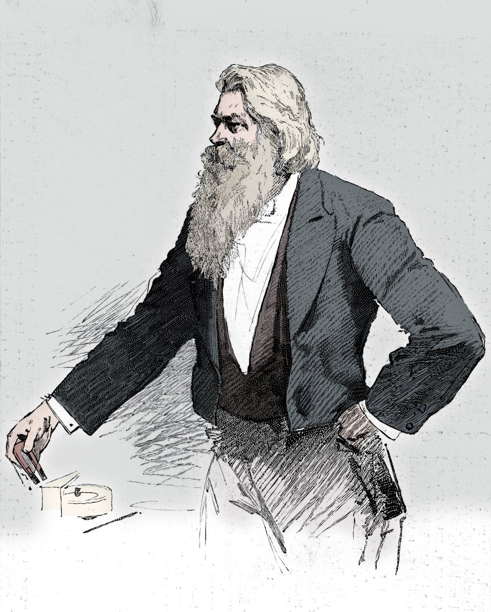 Joseph Wilson Swan, britský fyzik a chemik, demonstrující elektromagnetismus, 1889 od Unbekannt