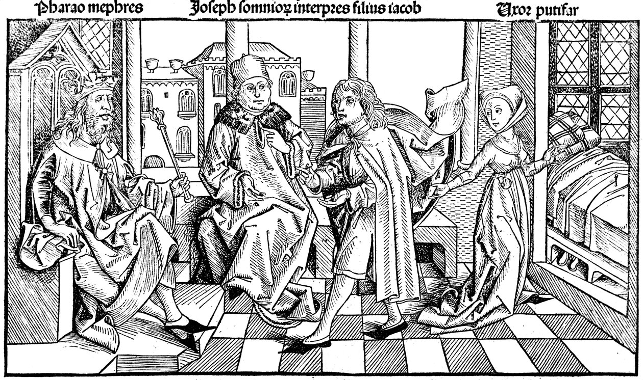 Joseph vykládá faraonův sen, 1493 od Unbekannt