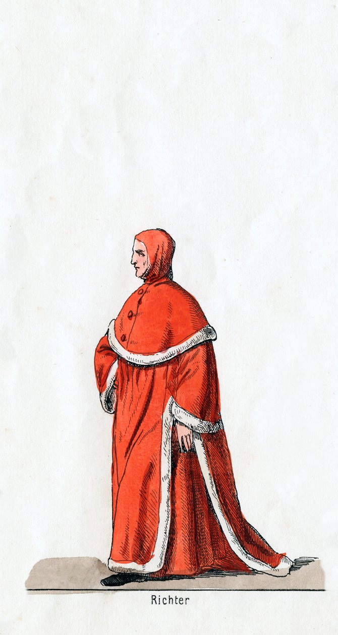 Soudce, návrh kostýmů pro Shakespearovu hru, Jindřich VIII., 19. století od Unbekannt