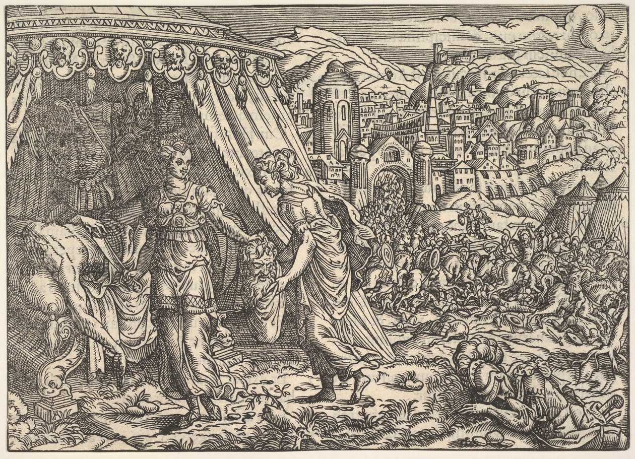 Judith a Holofernes z Biblie, Frankfurt, 1564. od Unbekannt