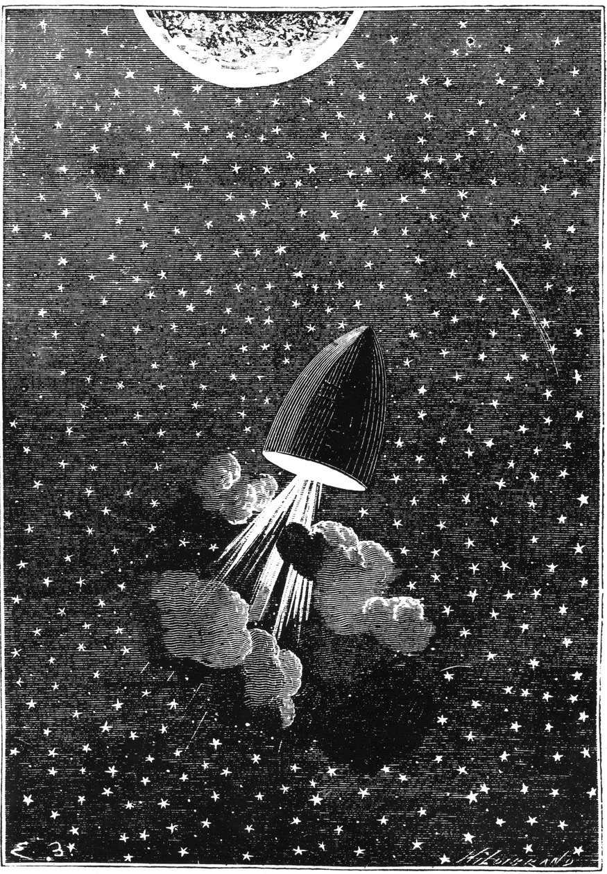 Jules Verne 1828-1905, Kolem Měsíce, 1865 od Unbekannt