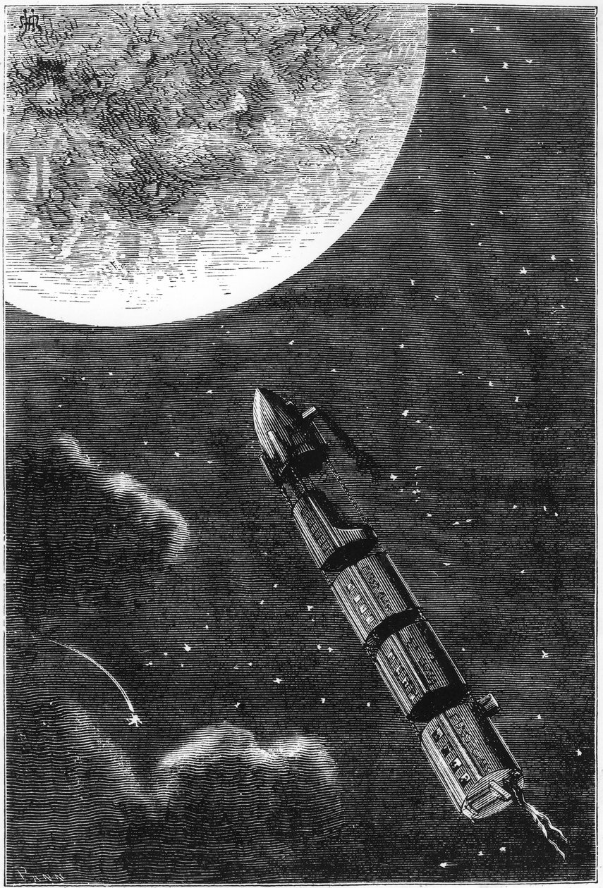 Jules Verne 1828-1905, Ze Země na Měsíc, 1865 od Unbekannt
