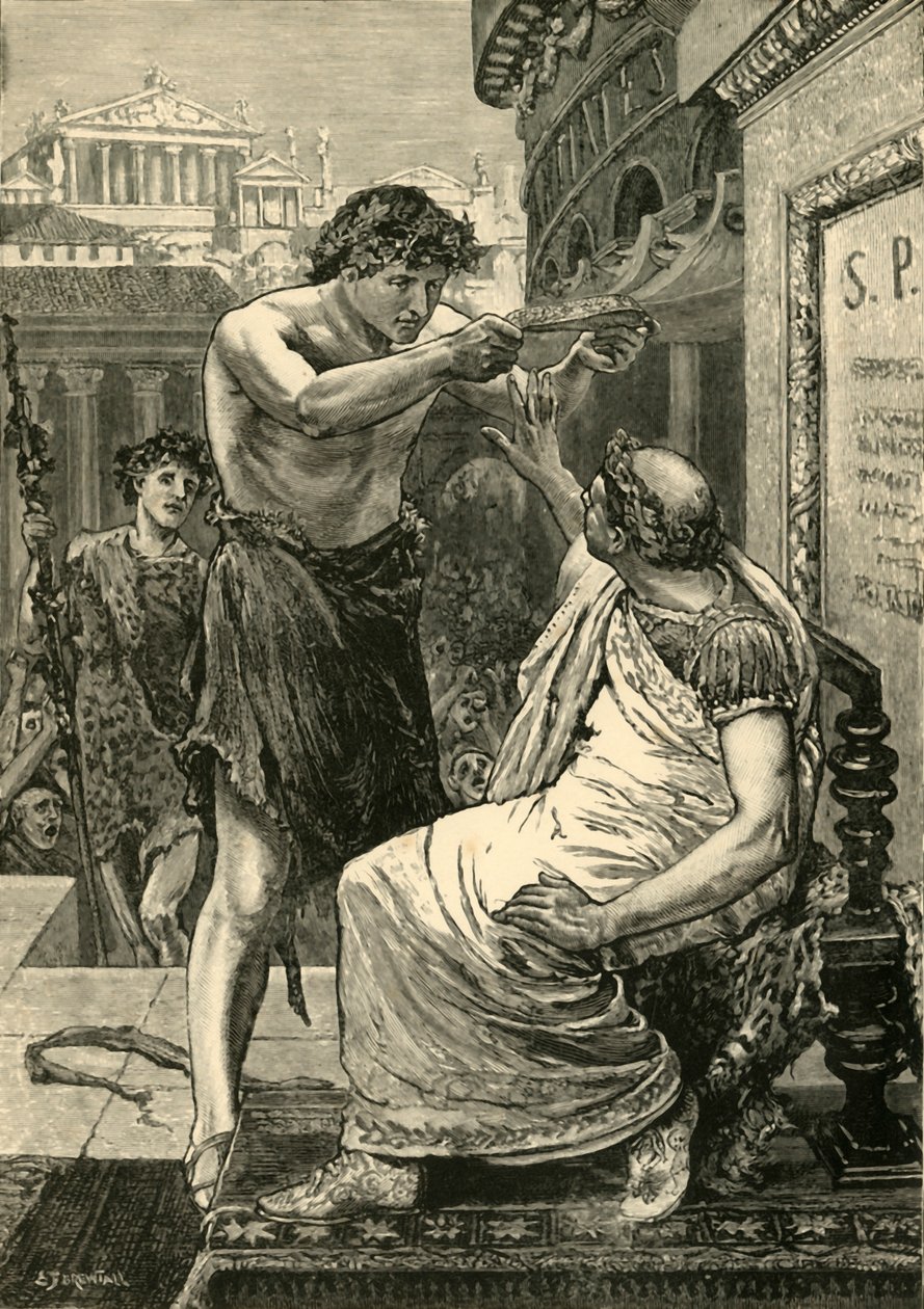 Julius Caesar odmítá korunu nabízenou Antoniem, 1890. od Unbekannt