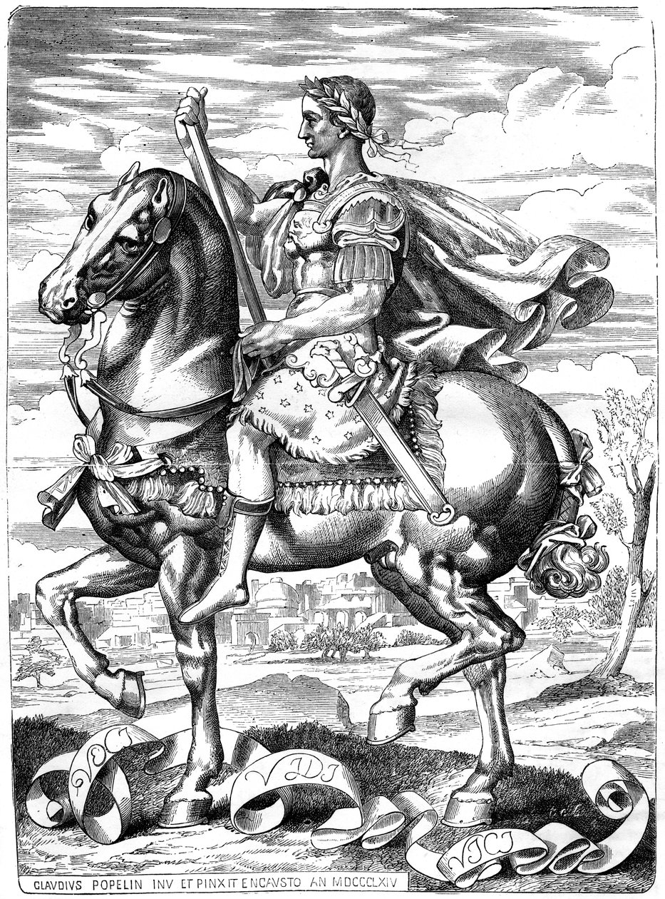 Julius Caesar, římský generál a státník, 1. století před naším letopočtem 1882-1884 od Unbekannt