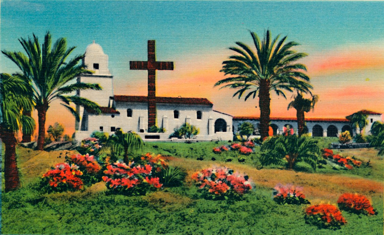 Muzeum Junipero Serra, Staré Město. San Diego, Kalifornie, c1941 od Unbekannt