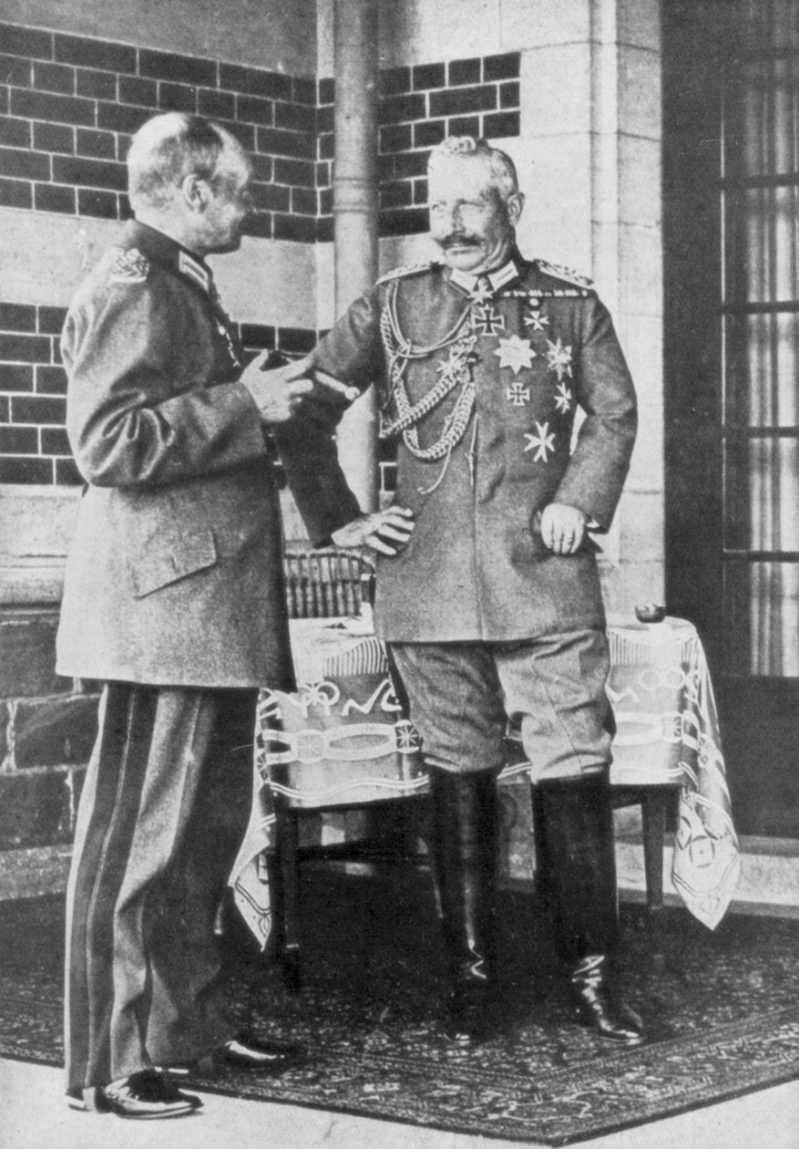 Německý císař Wilhelm II a Saský Fridrich August III., červen 1918 od Unbekannt