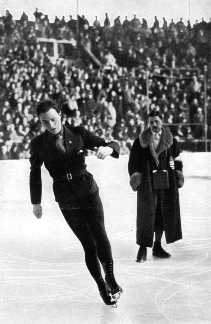 Karl Schäfer , rakouský krasobruslař, zimní olympijské hry, Garmisch-Partenkirchen, Německo, 1936 od Unbekannt
