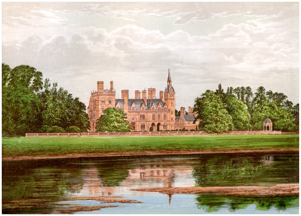 Kelham Hall, Nottinghamshire, domov rodiny Manners-Sutton, c1880 od Unbekannt