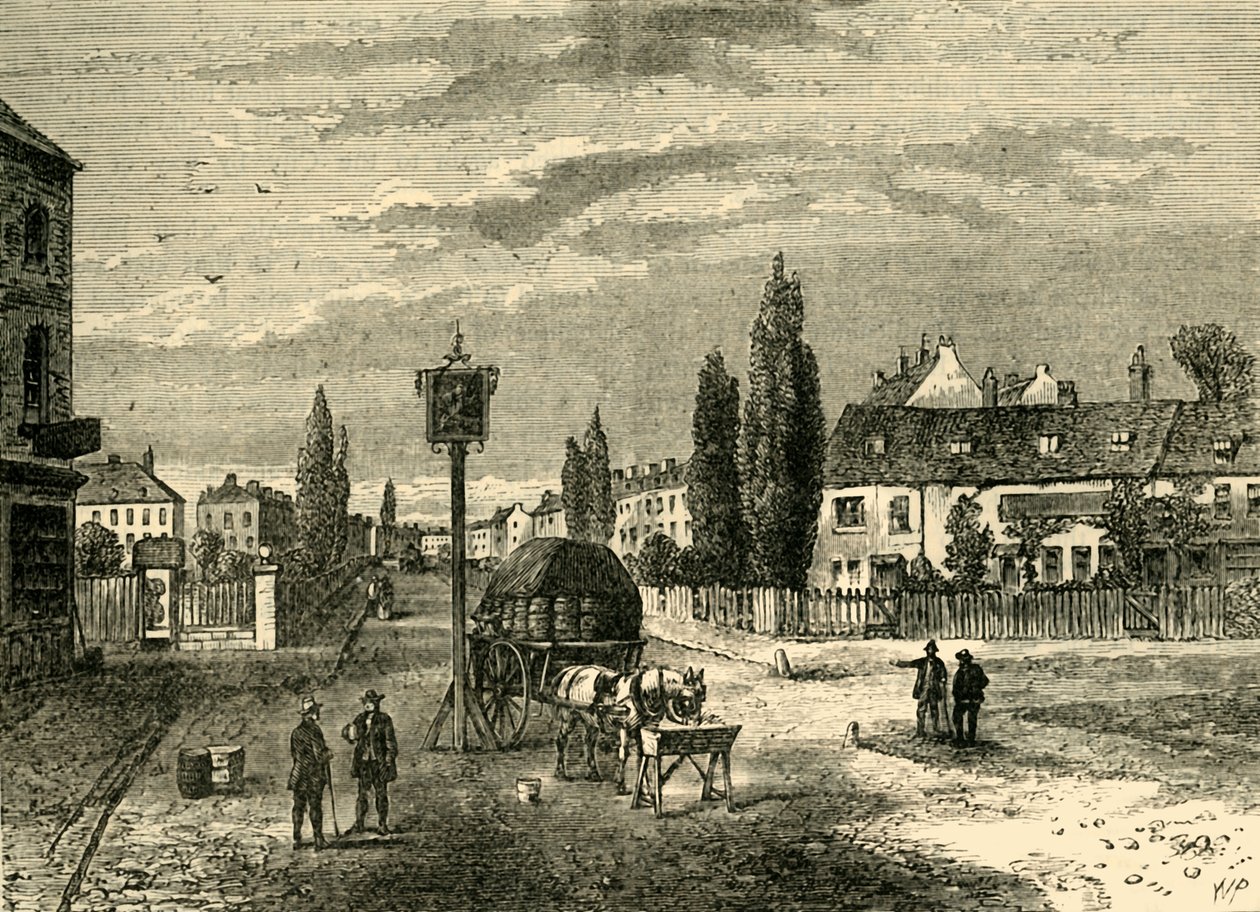 Kennington, ze Zeleného, 1780, c1878. od Unbekannt