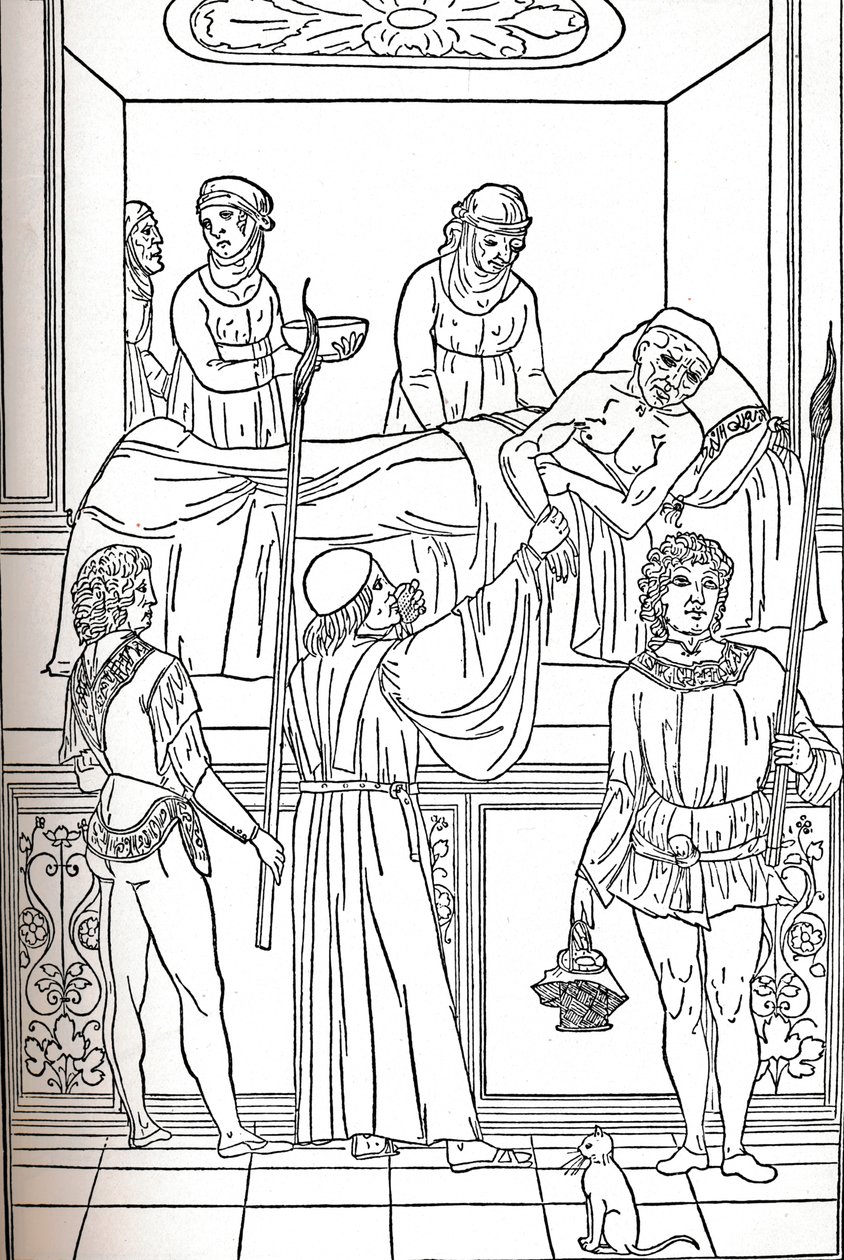 Ketham: Fasciculus Medicinae, Benátky, 1493, The Treatment Of The Plauge, c1493 od Unbekannt