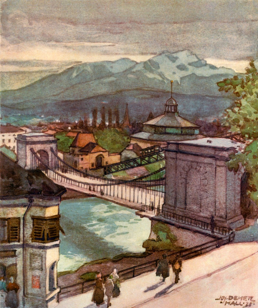 Kettenbrucke, Řetězový most, c1929. od Unbekannt