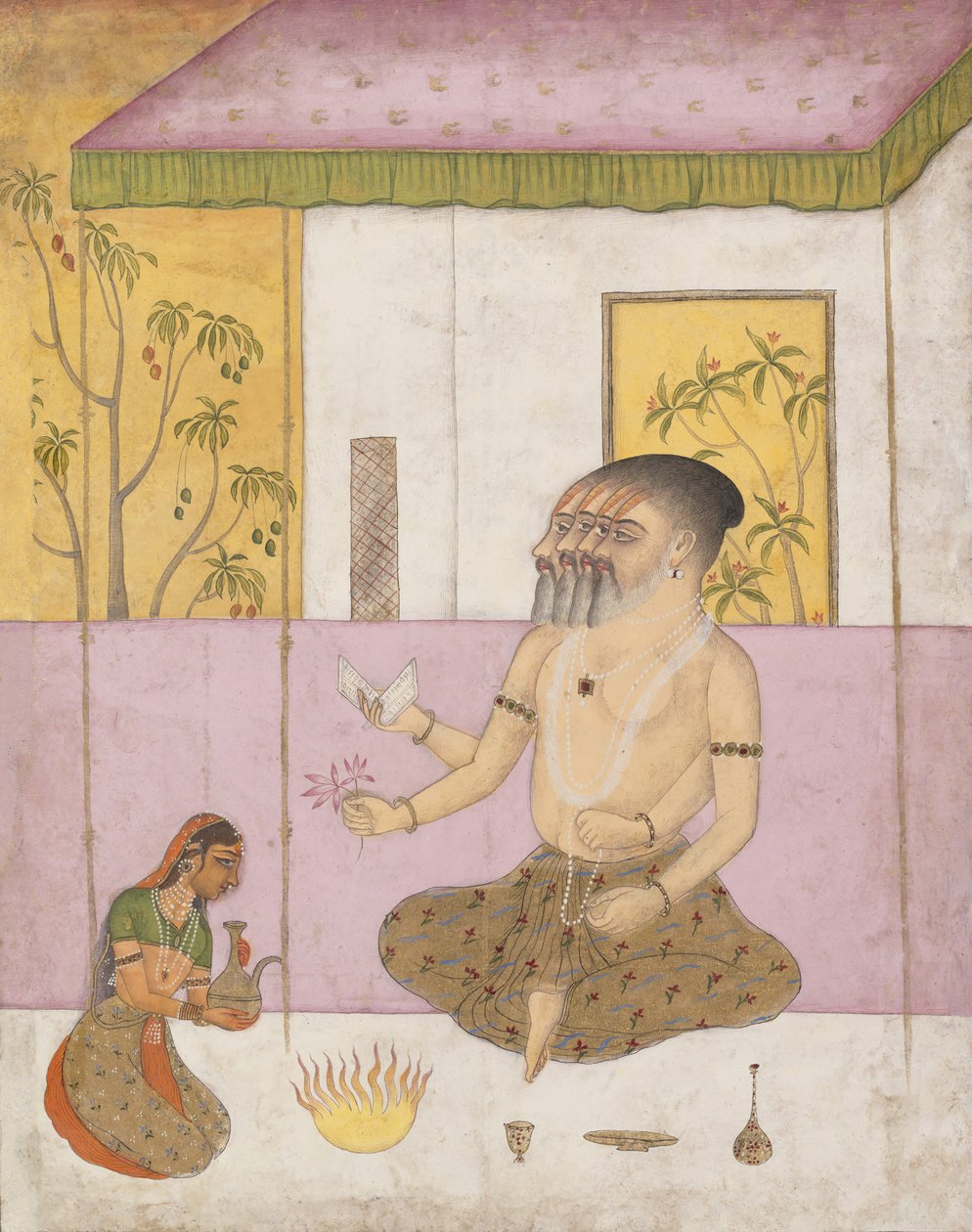 Khambhavati Ragini: Folio ze série Ragamala Girland of Musical Mode, ca. 1675. od Unbekannt