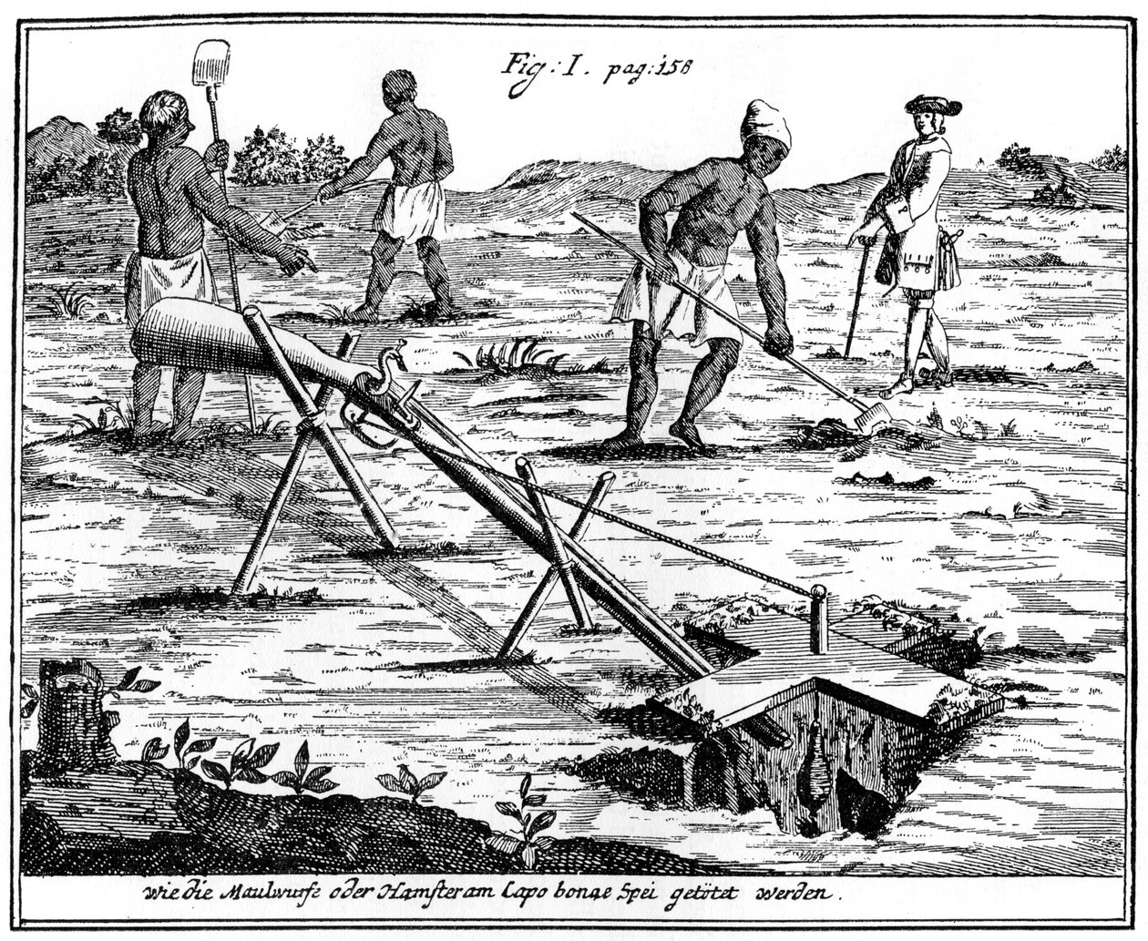 Khoikhoisové chytání krtků, Jižní Afrika, 18. století 1931 od Unbekannt