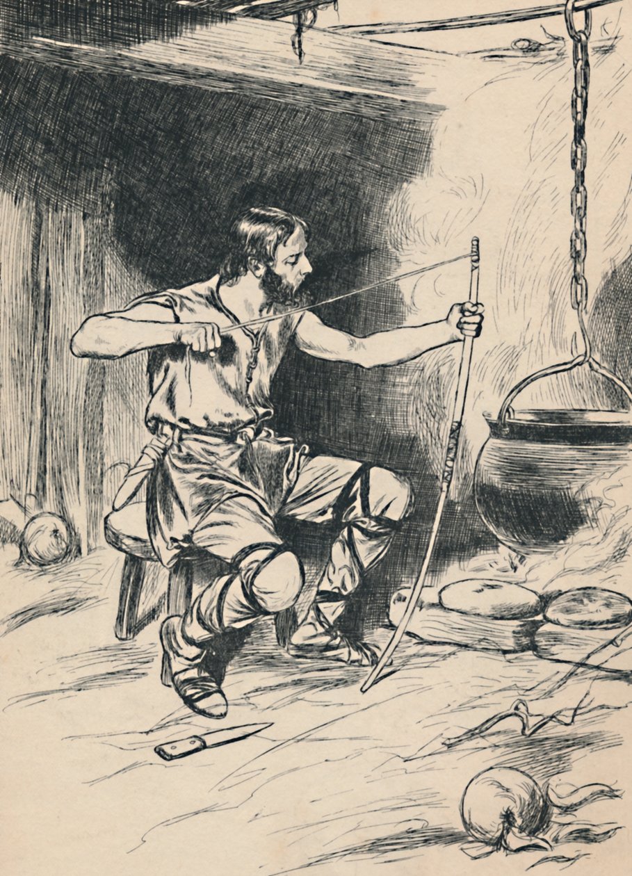 King Alfred Forgets The Cakes, c1907 od Unbekannt