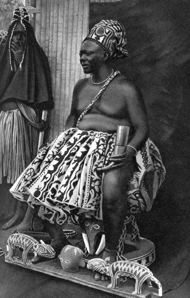 Král Basu Fondong z Kamerunu, Afrika, 1922 od Unbekannt