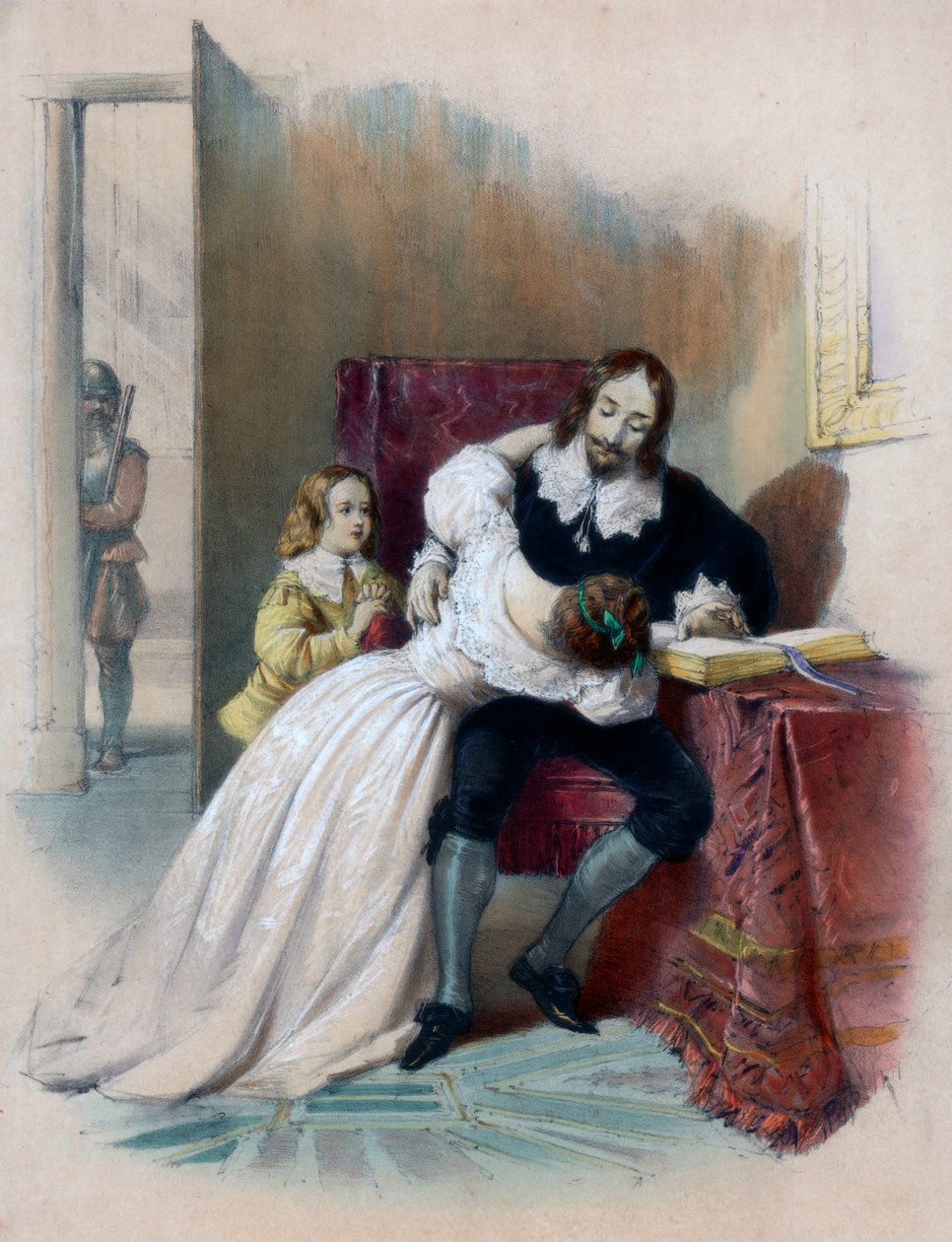 Král Karel I. 1600-1649 rozloučení se svými dětmi, 1838 od Unbekannt