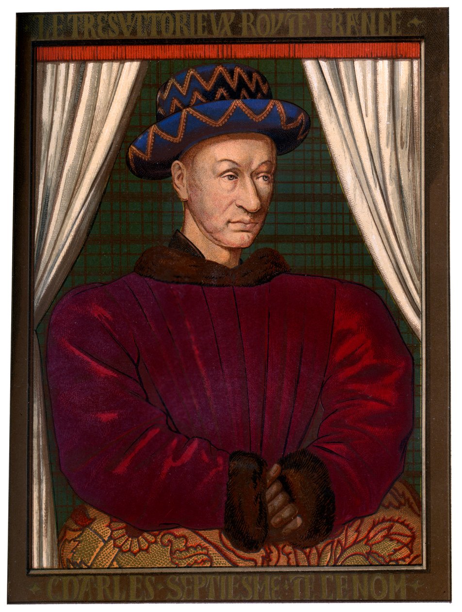 Francouzský král Karel VII. 1403-1461, c1445 1849 od Unbekannt