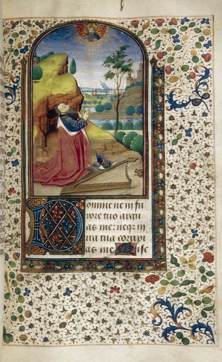 Král David v modlitební knize hodin, 1450-1499 od Unbekannt