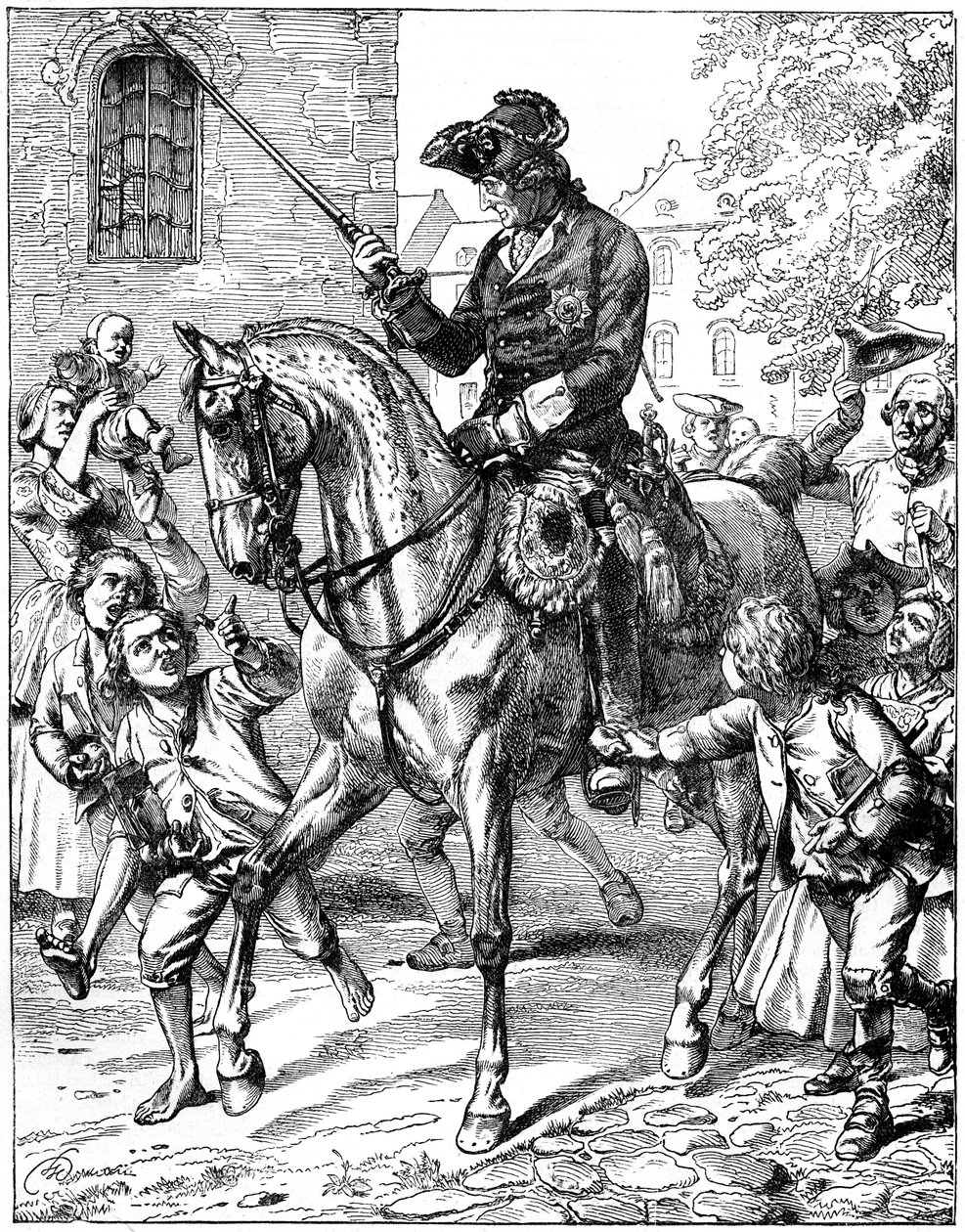 Pruský král Fridrich II. 1712-1786, 19. století od Unbekannt