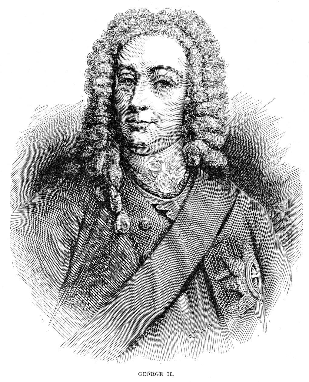 Král Jiří II. 1683-1760 král Velké Británie a Irska a hannoverský kurfiřt od roku 1727 od Unbekannt