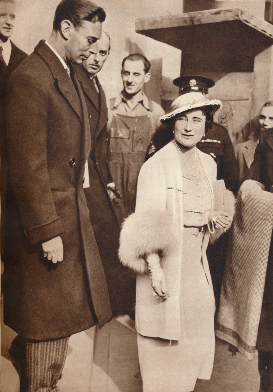 Král Jiří VI a královna Alžběta opouštějí zkoušku z jejich korunovace, 1937 od Unbekannt