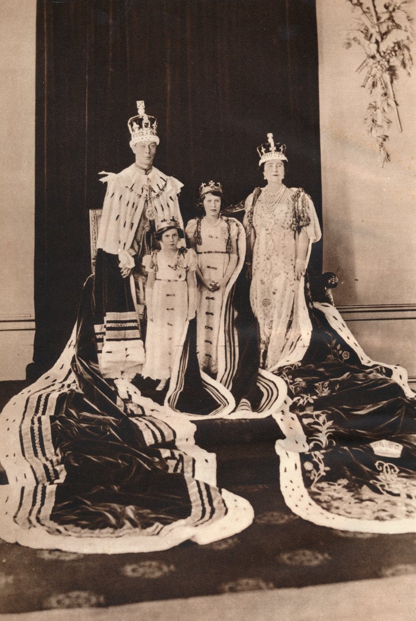 Král Jiří VI a královna Alžběta v den jejich korunovace, 1937. od Unbekannt