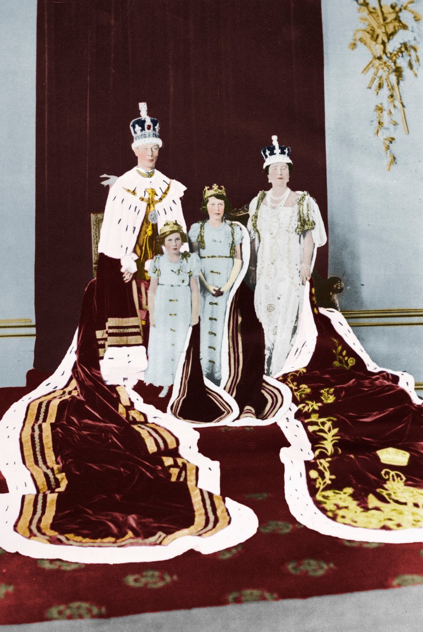 Král Jiří VI a královna Alžběta v den jejich korunovace, 1937 od Unbekannt