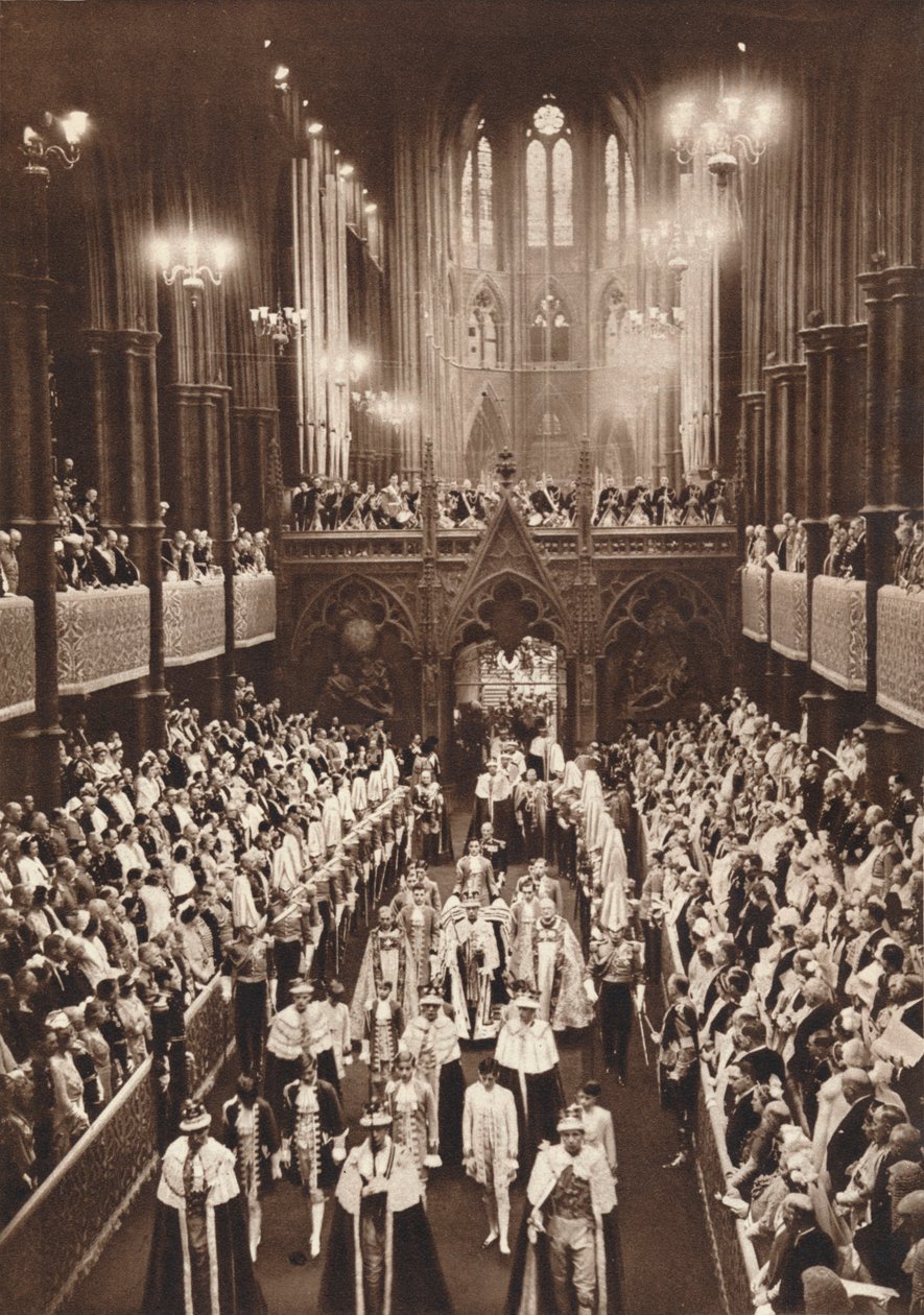 Korunovační průvod krále Jiřího VI., Westminsterské opatství, 1937 od Unbekannt
