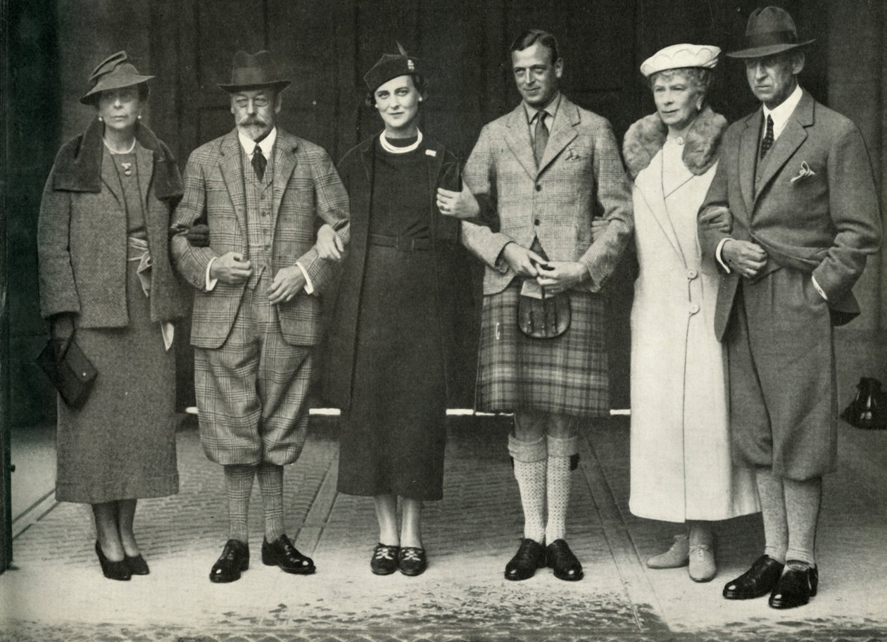 King George V, Queen Mary, Prince George, Princess Marina...v Balmoral v roce 1934, 1951. od Unbekannt