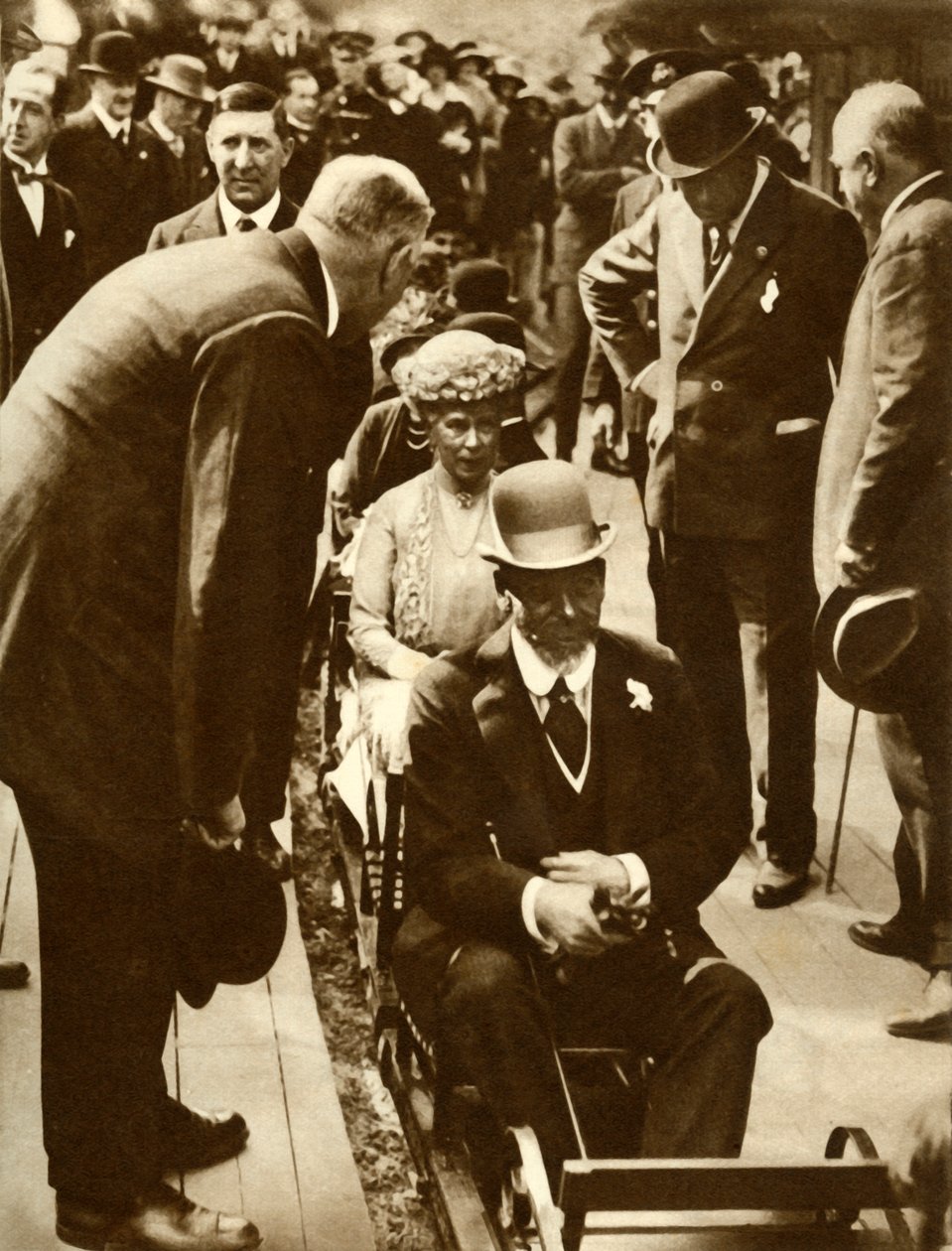 Král Jiří V. a královna Marie... Výstava Britského impéria, Wembley, Londýn, 1925, 1935. od Unbekannt