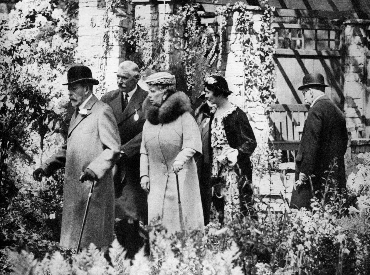 King George V a Queen Mary na Chelsea Flower Show, Londýn, 30. léta 20. století od Unbekannt