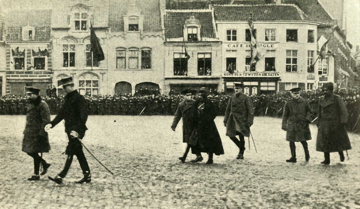 Král Jiří V. ve Furnes, Belgie, první světová válka, 4. prosince 1914, 1920. od Unbekannt