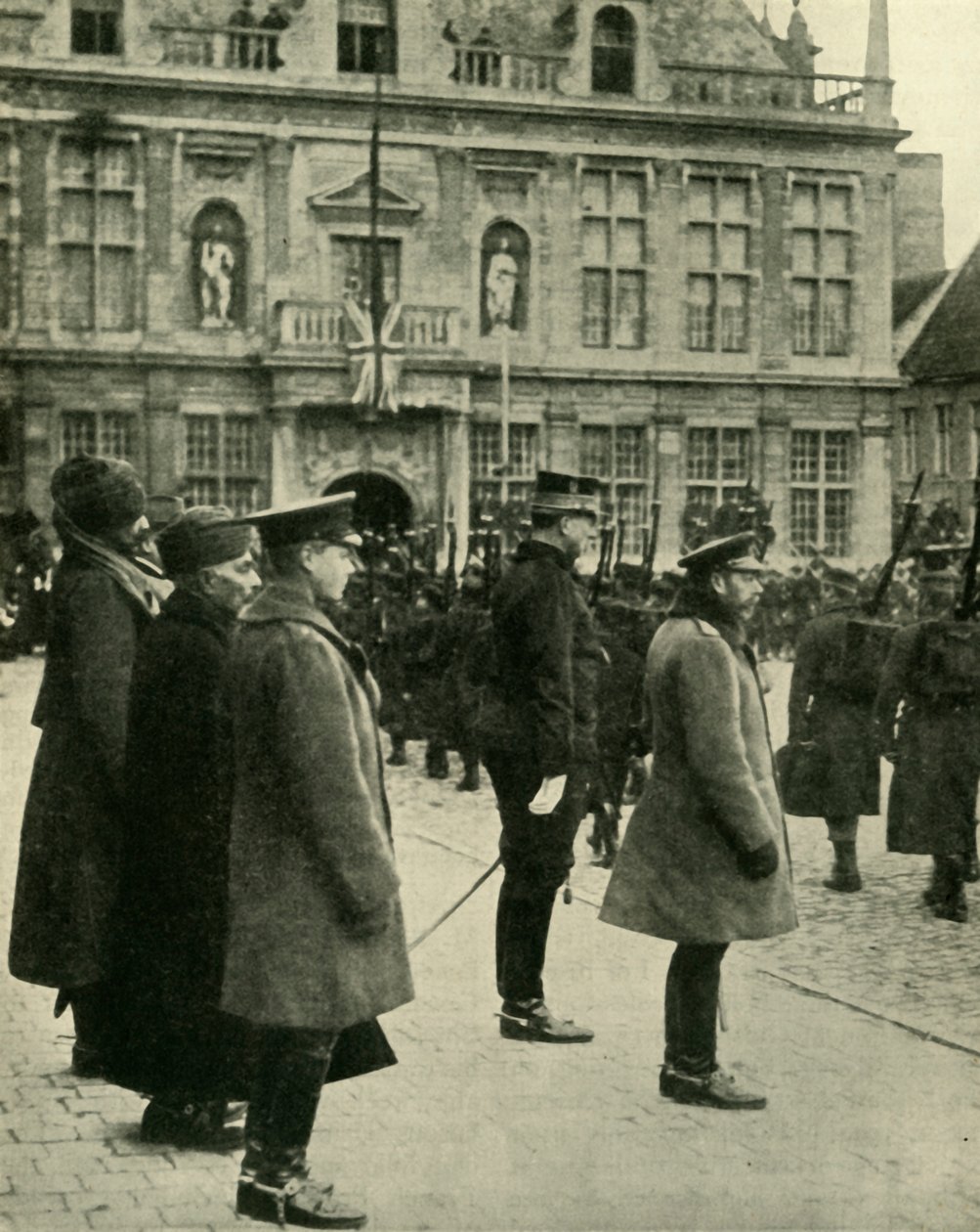 King George V at Furnes, Belgie, první světová válka, 4. prosince 1914, 1920. od Unbekannt