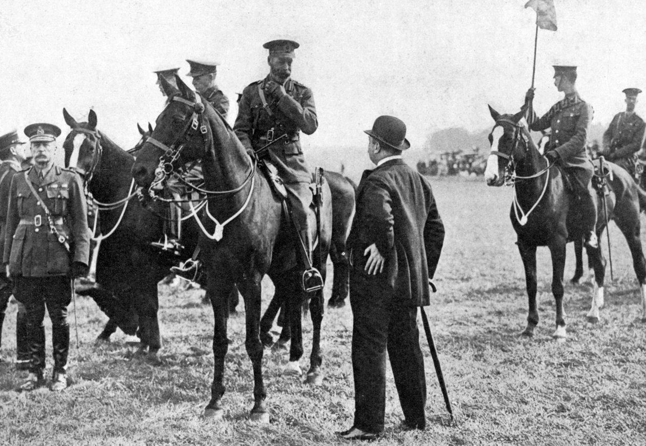 Král George V. při inspekci vojsk v Aldershot, první světová válka, 1914-1918, c1920 od Unbekannt