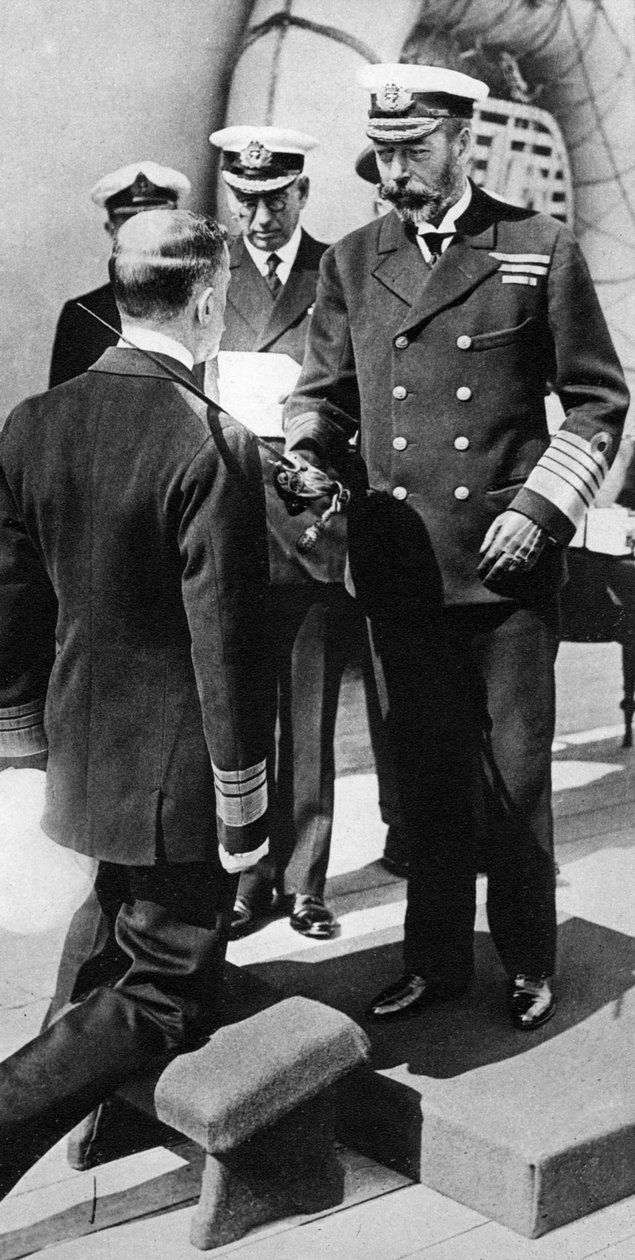 Rytíři krále Jiřího V. Viceadmirál Pakenham na palubě HMS Princess Royal, 30. léta 20. století od Unbekannt