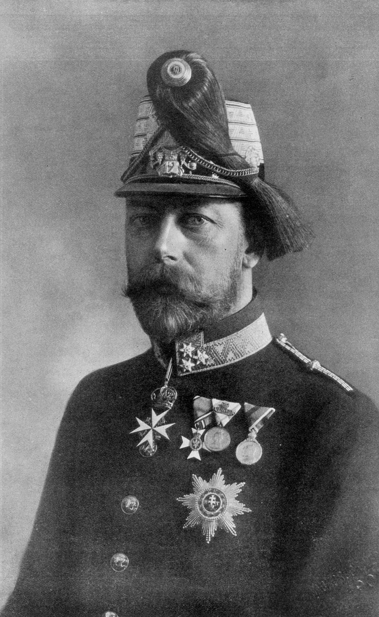 Král Jiří Pátý, v rakouské uniformě, 1910 od Unbekannt